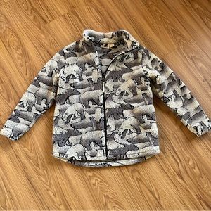 Vintage Woolrich bear print fleece jacket size small